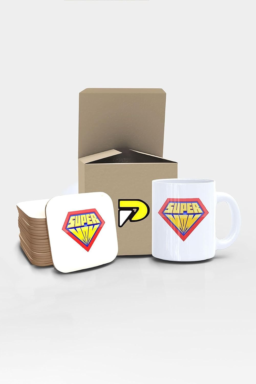 Postermanya Super Mom Anne Tasarımlı Baskılı Kupa Bardak Seti Mug (Anneler Günü Hediyesi, Anneye Hediye)