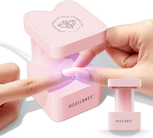 Miniatura 11 de modelones Mini luz UV para uñas de gel, lámpara de uñas UV, luz de uñas con 2 temporizadores para extensión de esmalte de gel de secado rápido