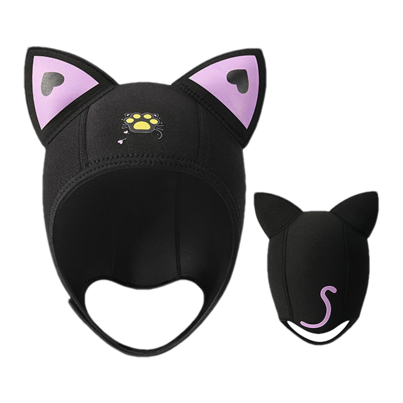 Diving Hat - Three Millimetre Wetsuit Hood, Cat Ears Thermal Swim Cap