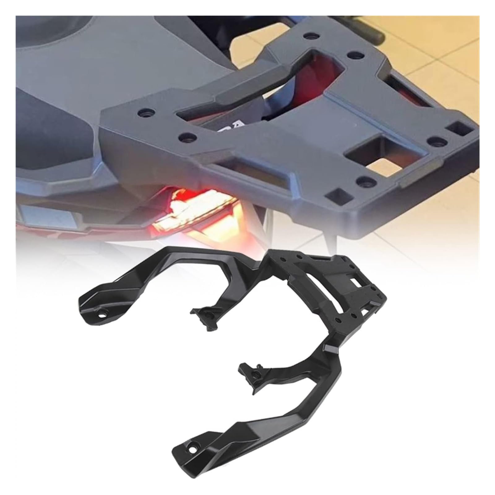 per X-ADV 750 2017-2020 Portapacchi Posteriore Modificato Ripiano Supporto Bauletto Motocicletta Moto Bauletto Staffa Carico(Black)