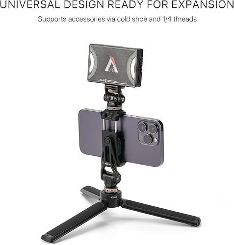 Miniatura 7 de Tilta Soporte de montaje giratorio para teléfono  Construcción de aluminio  Adaptador de teléfono Pro con zapata fría y tornillo de 14 pulgadas