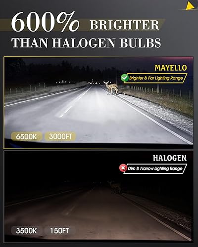 Miniatura 3 de MAYELLO Faros delanteros LED H6054 aprobados por puntos DRL de 5 x 7 7 x 6 pulgadas, haz sellado de alta y baja compatible con Jeep XJ YJ Express