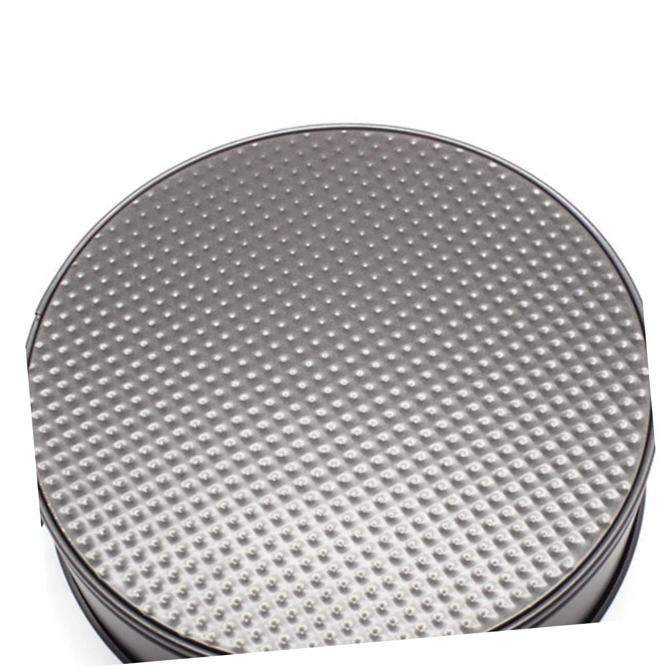 VALICLUD 6 pezzi Stampo per Torte Rotonde Antiaderente con Cerniera Acciaio Carbonio Base Favo Teglie per Dolci per Feste Matrimoni e Compleanni Nero