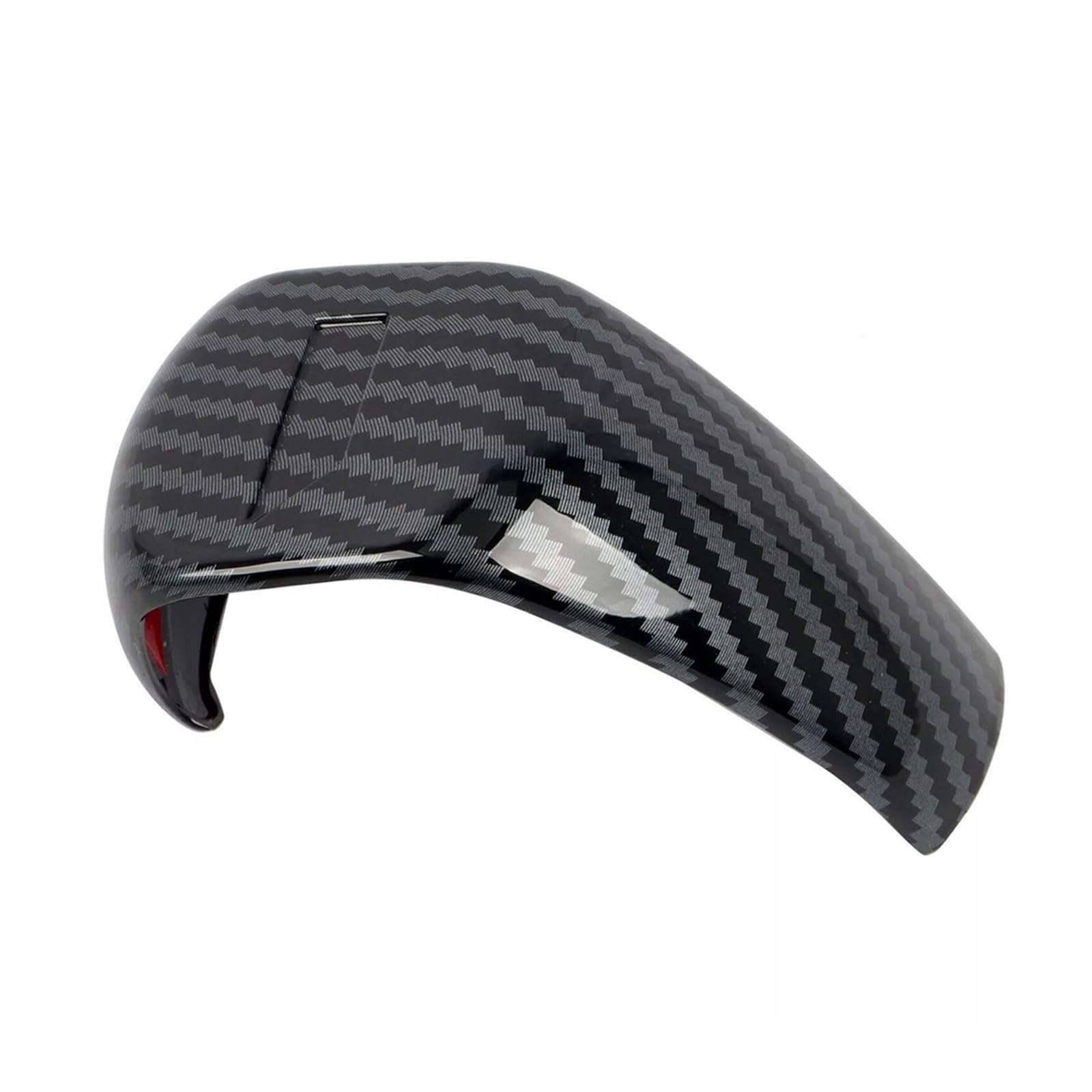 HIKNNE Qizm Car Gear Shift Knob Cover Trim Fit for Cadillac CTS 2008-2013 Black Carbon Fiber Texture Plastic