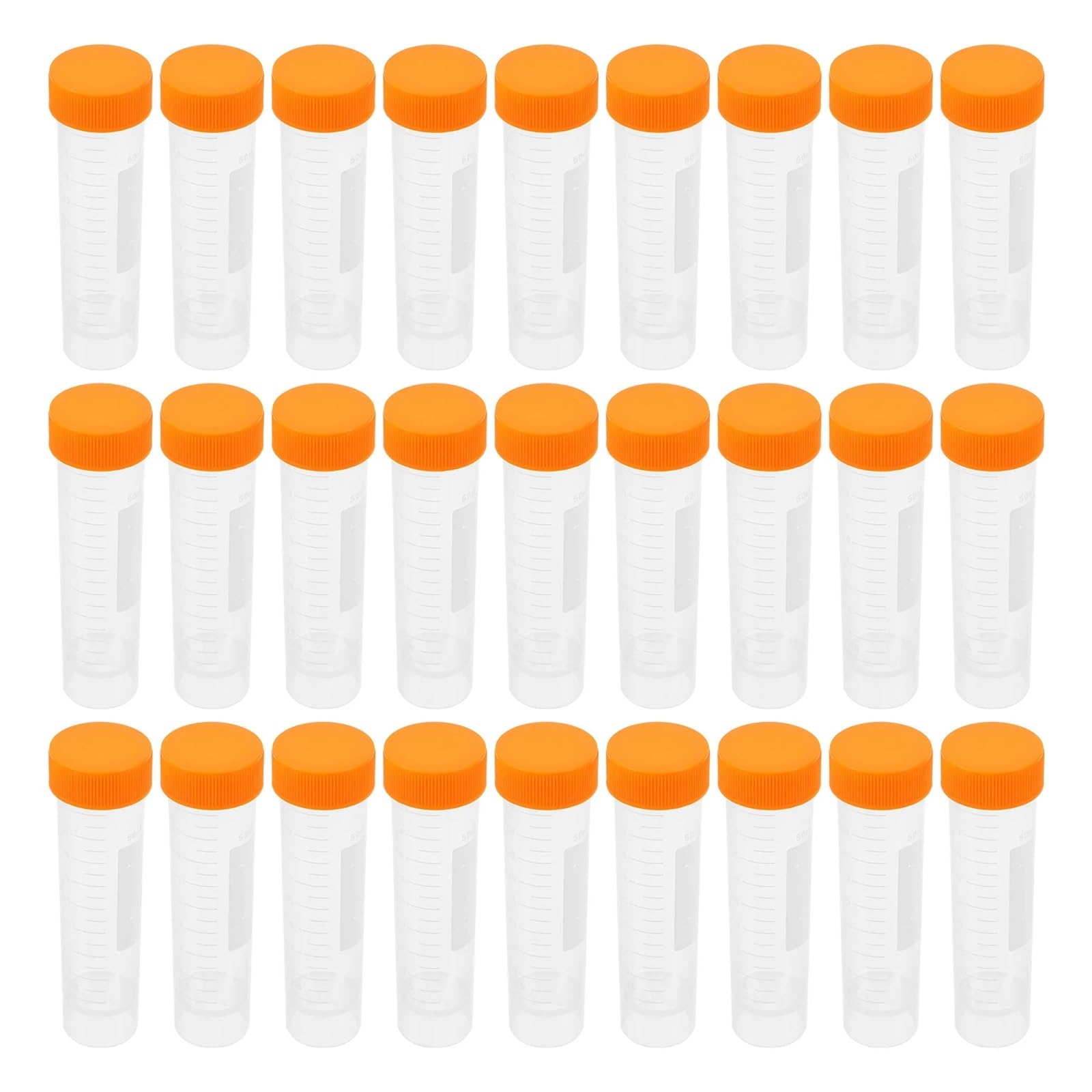 50 Pcs Centrifuge Tube Flat Bottom Laboratory Tubes Screw Port Conical Tubes With Scale Educational Equipment