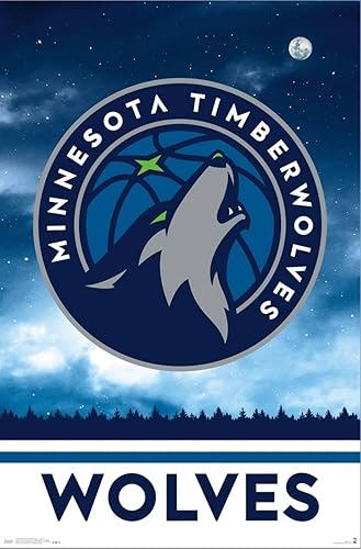 Miniatura 2 de Trends International NBA Minnesota Timberwolves - Póster de pared con logotipo 18, 14.72 x 22.37 pulgadas, lienzo estirado