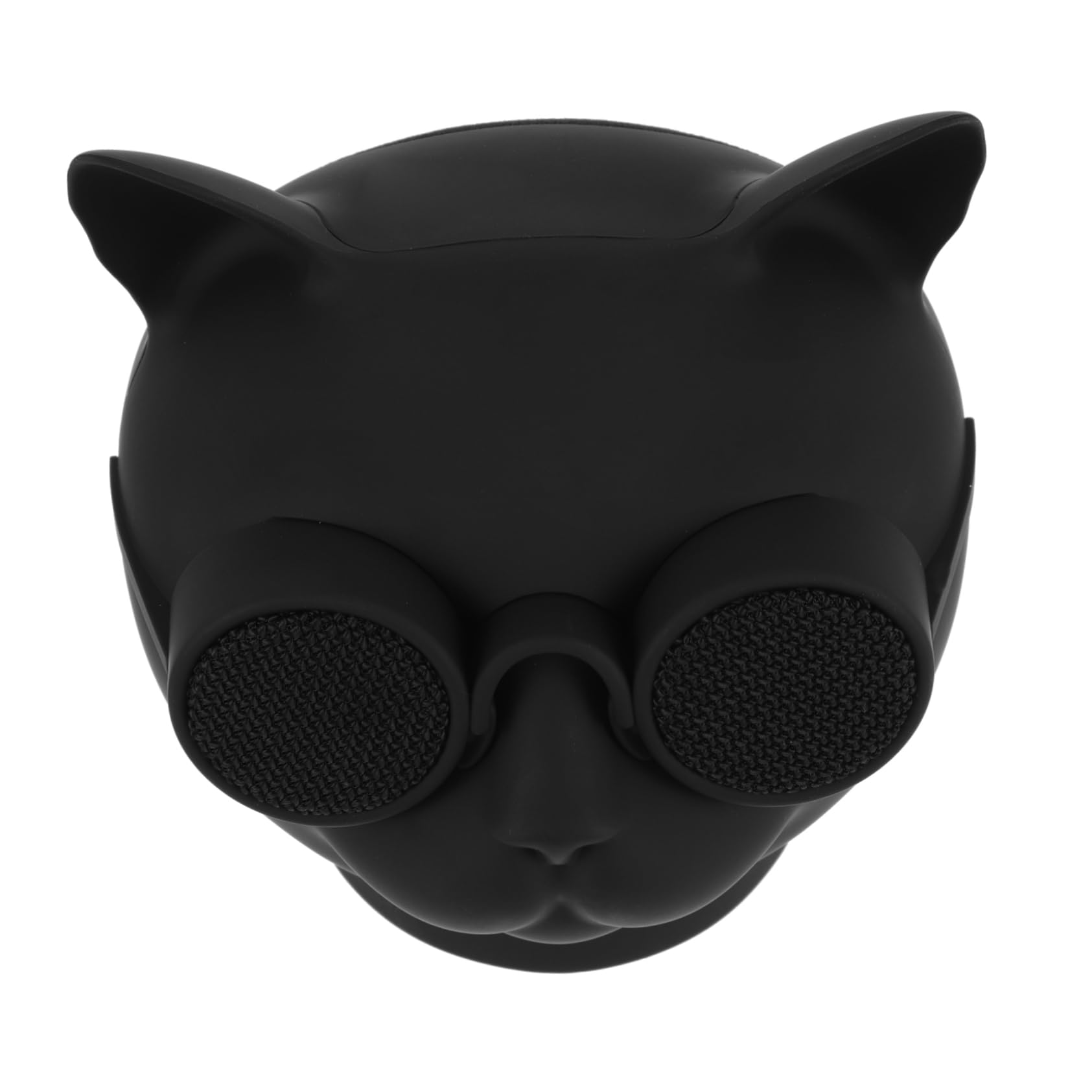 Uonlytech Haut-Parleur sans Fil de Tête de Chat Portable, Enceinte Rechargeable USB 1500mah en Plastique Noir, Performance Puissante pour Maison et Extérieur