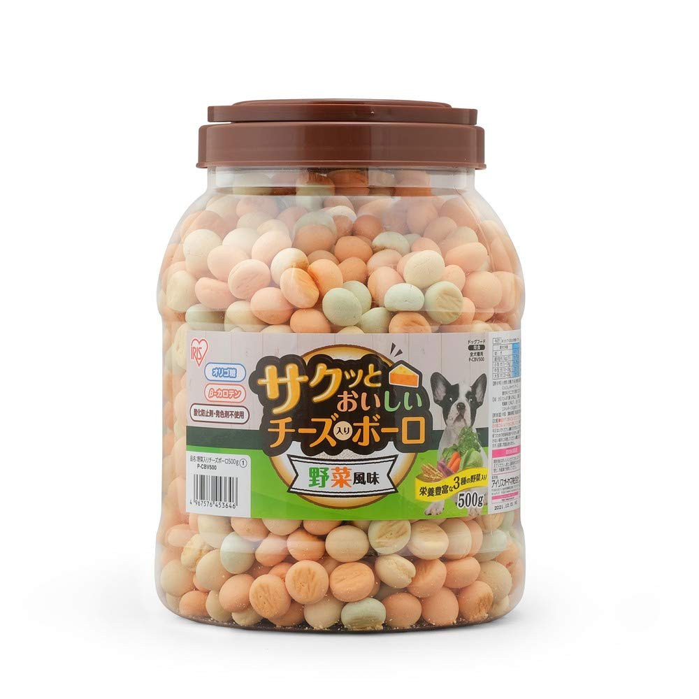 アイリスオーヤマ 犬 おやつ サクッとおいしいチーズ入りボーロ 500g P-C…