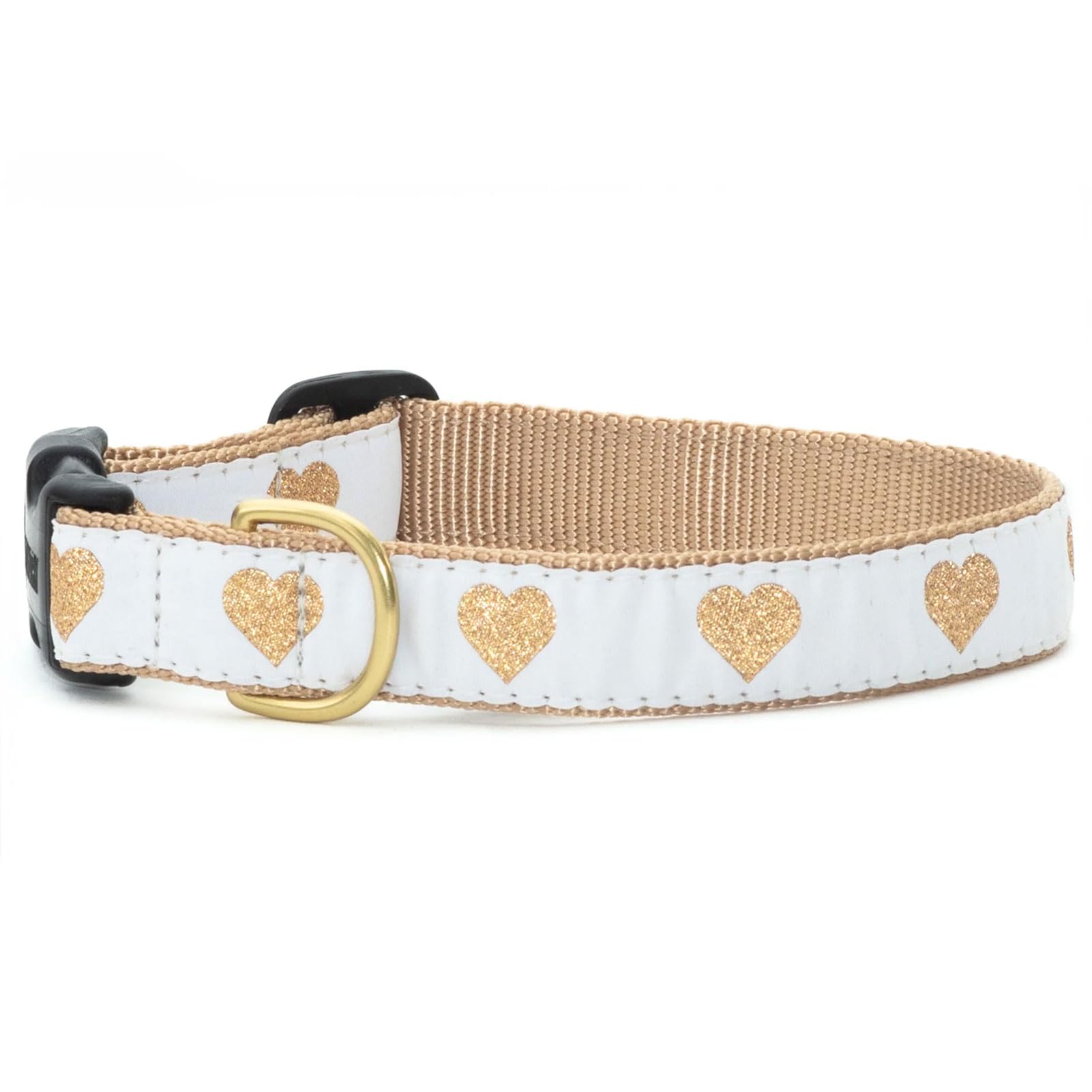 Up Country White Hearts of Gold Collar, Extra Large