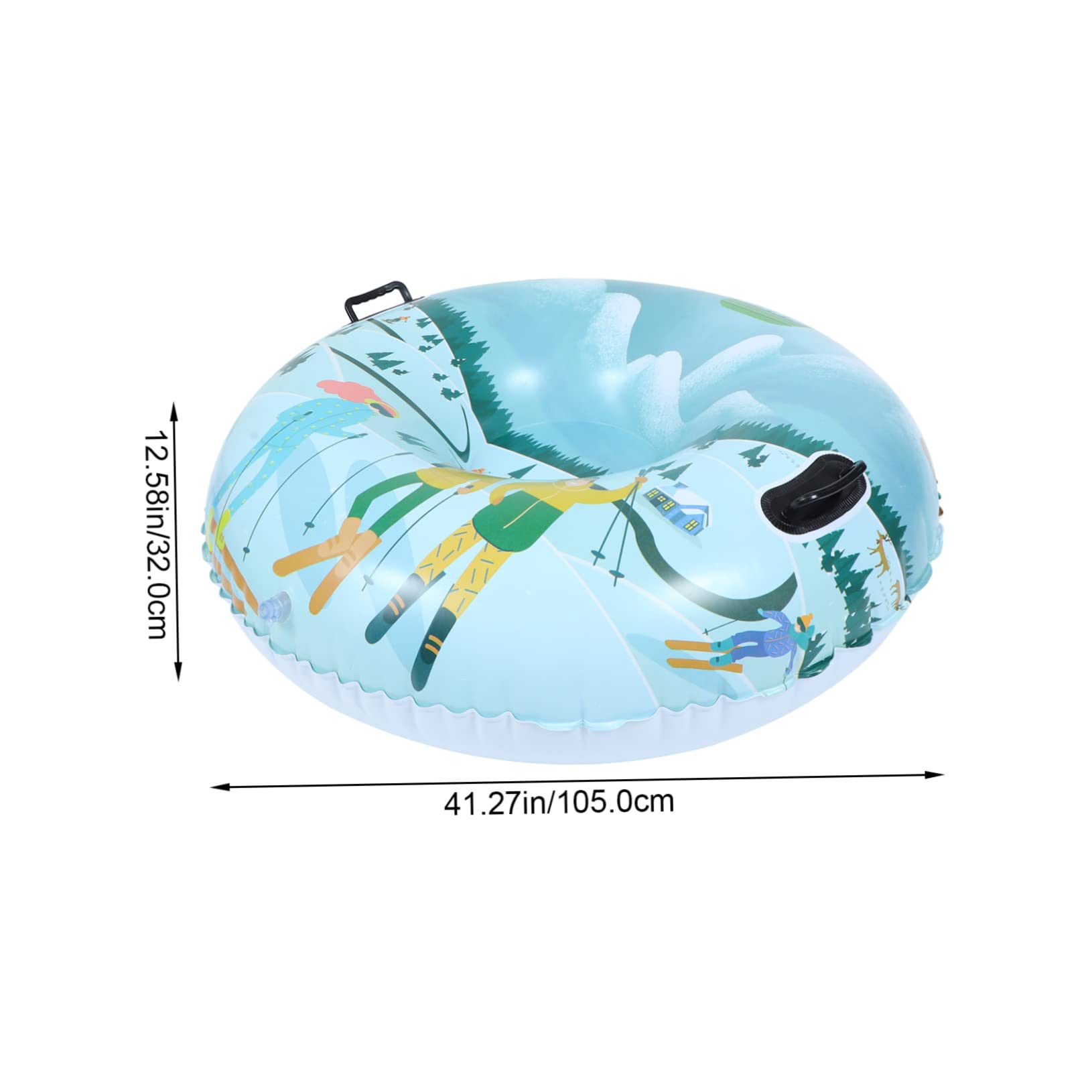 BESPORTBLE 1pezzi Tubo da Sci Gonfiabile in Pvc Ispessito Slitta da Neve per Esterni Attrezzo da Sci per Sport Invernali all Aperto