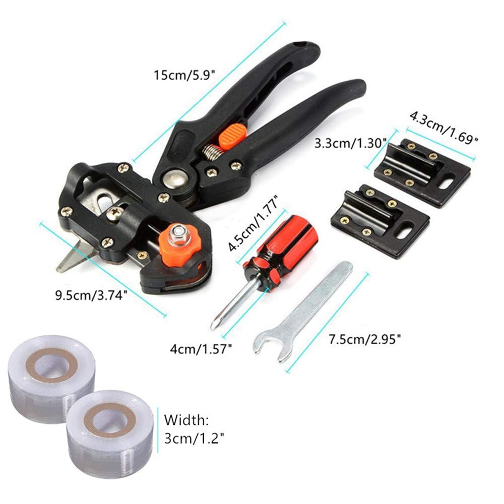 Garden Graft Tool, nożyce do cięcia kropel z 2 dodatkowymi ostrzami i 2 tasiemkami