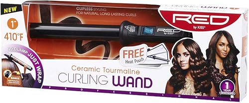 Miniatura 9 de Kiss Productos Rizador cónico rojo, 1"-1/2", 1.2 Libra