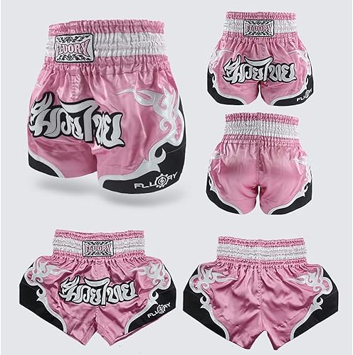 Miniatura 83 de Fluory - Pantalones cortos de lucha para muay thai, shorts de MMA, ropa de entrenamiento para lucha en jaula, grappling, artes marciales, kickboxing