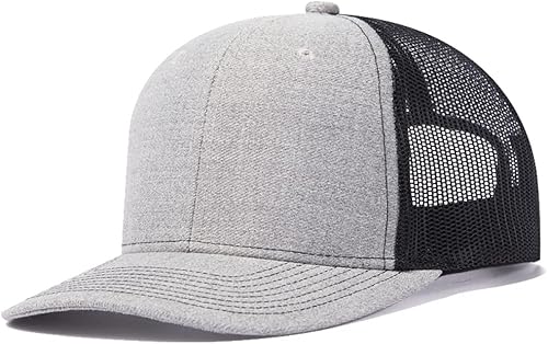 Quanhaigou Trucker Hat - Gorra de béisbol ajustable unisex con cierre de malla para hombre y mujer talla única