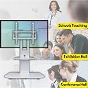 Wooden/Metal TV Stand Height Adjustable Floor TV Stand Holds Upto 55 inch LED/Smart TV's,TV Mount- Curved gallery image
