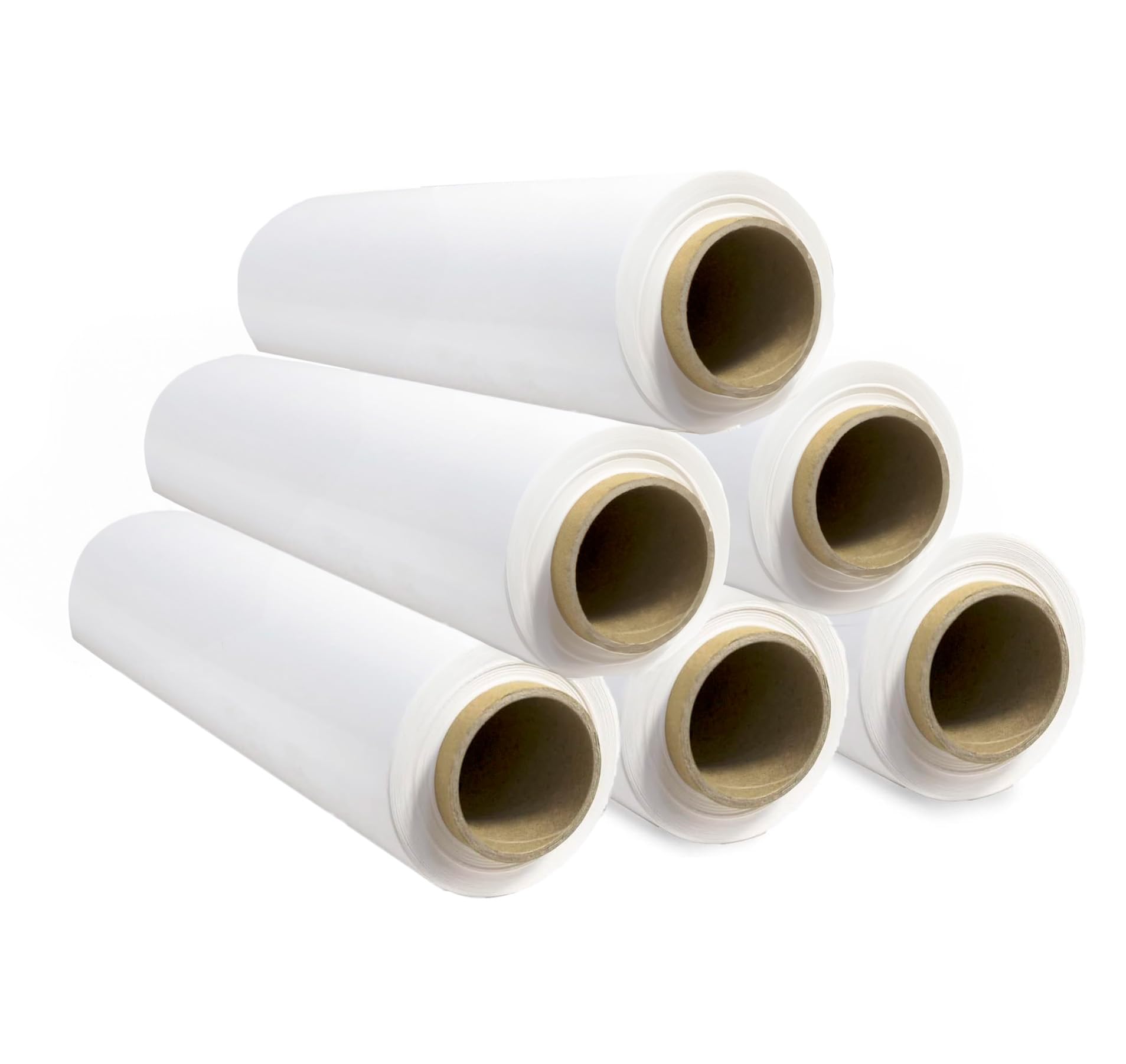 Plantawa Biała folia do pakowania przemysłowego i paletyzacji 6 sztuk, Plastikowa folia papierowa o wysokiej elastyczności do przenoszenia i wysyłki.