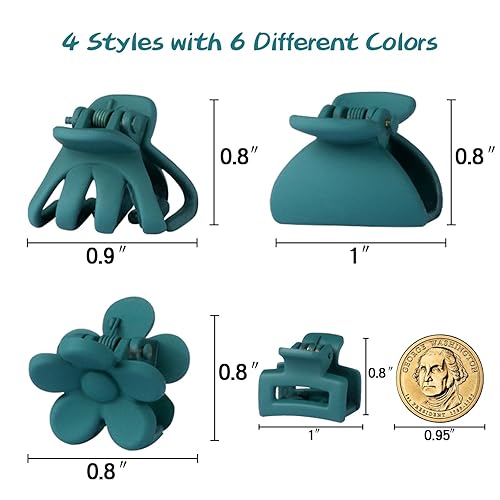 Miniatura 3 de 24 pinzas pequeñas para el cabello, pinzas pequeñas de 1 pulgada para mujeres y niñas, cabello delgado y grueso, accesorios de peinado lindos