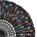 BABEYOND 8pcs Vintage Folding Hand Fan Embroidered Sequins Handheld Folding Fan Fabric Folding Fan for Wedding Dancing Party (Color Random Selected with Embroidered Sequins)