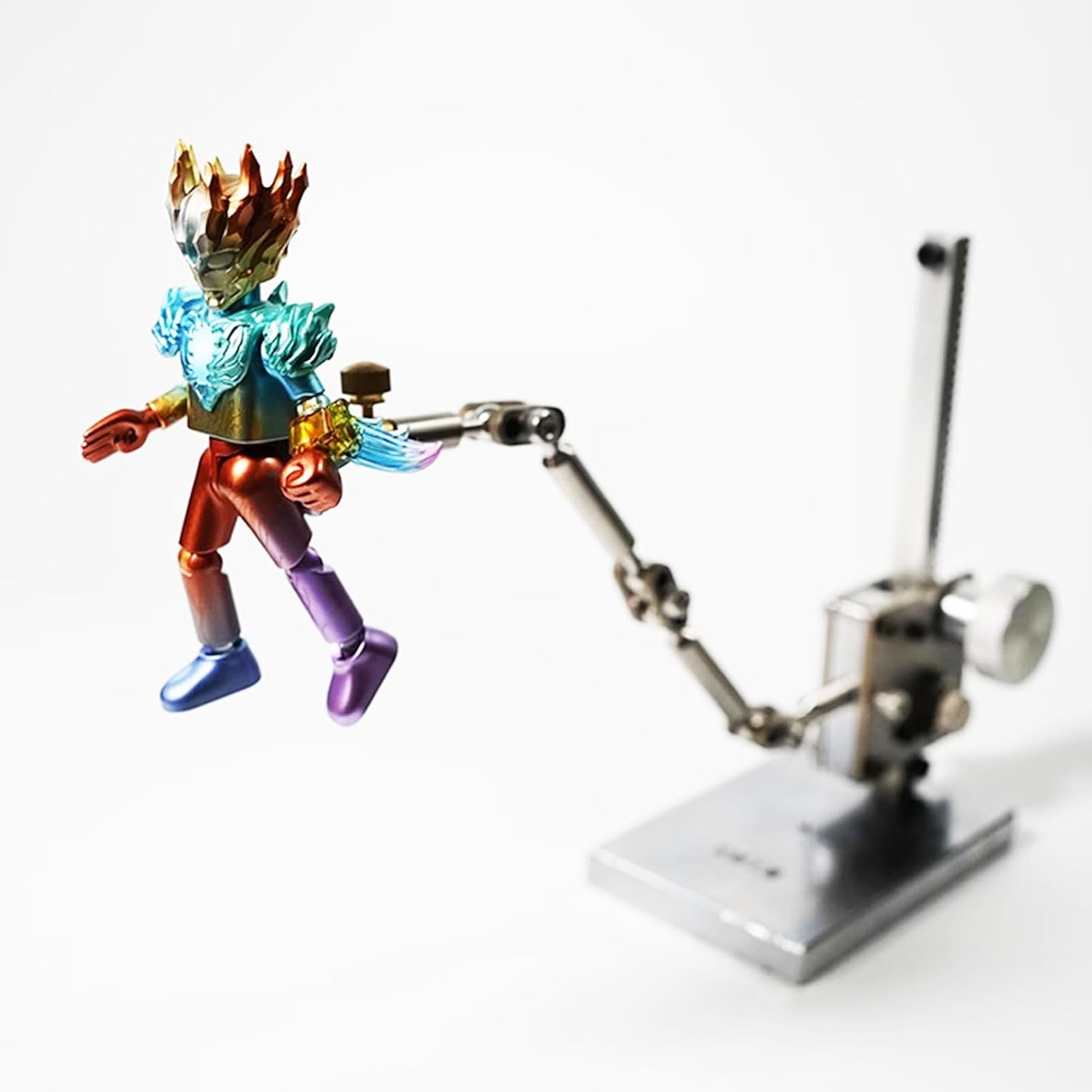GQQSXZNTD Armature Rigging System for Stop Motion Animation, Stainless Steel Rig Arm, DIY Stop Motion Armature Kits, Support Your Charactor's Movement, with 5 Connectors+16cm Lifting Bracket