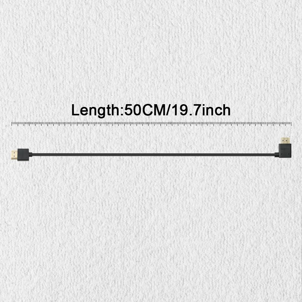 Alvin's Cables HDMI 8K 2.1 High Speed do monitora Atomos Ninja V i Z CAM E2, dla Sony FS5/FS7/A7S3, 19,7 cali | 50 cm