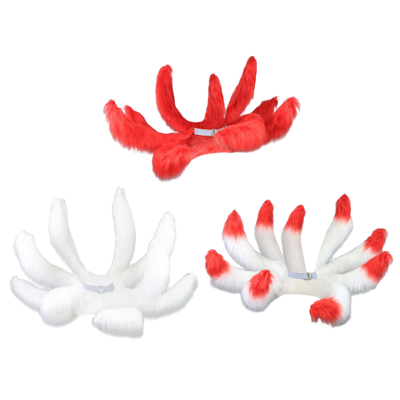 Coda di volpi a nove code Ahri Faux Furs Foxes Online Gaming Figure Cosplay Costume per Halloween Festa di Natale Ahri