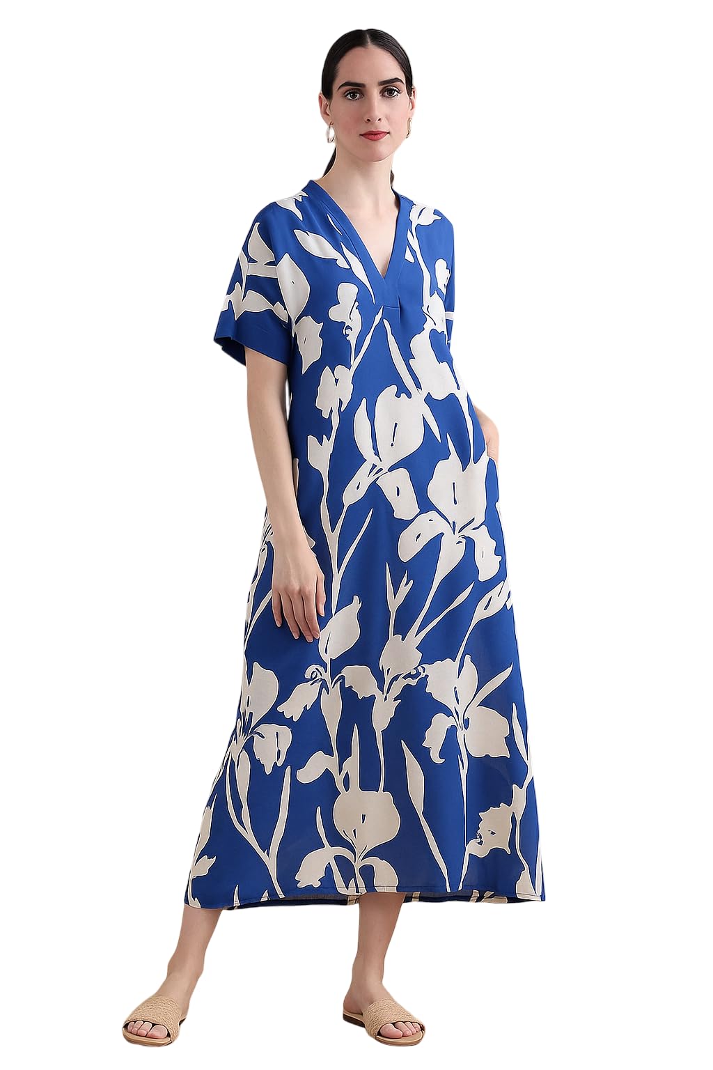 Women's Multicolor Print Cotton Midi Dresses |Long Dress for Women| One Piece Western Dress for Women-image-37