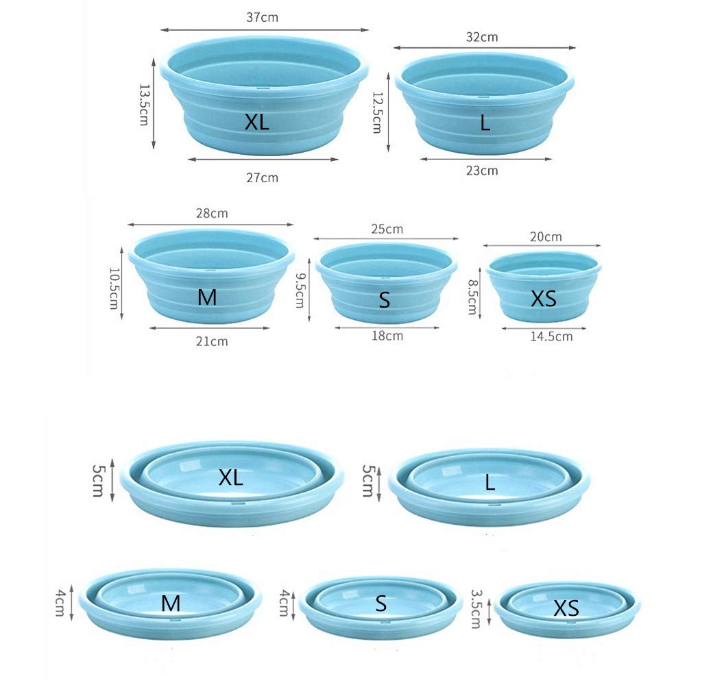 Ulalaza Collapsible Wash Basin with Hanging Hole Lightweight Folding Basin for Home Kitchen Outdoor Camping