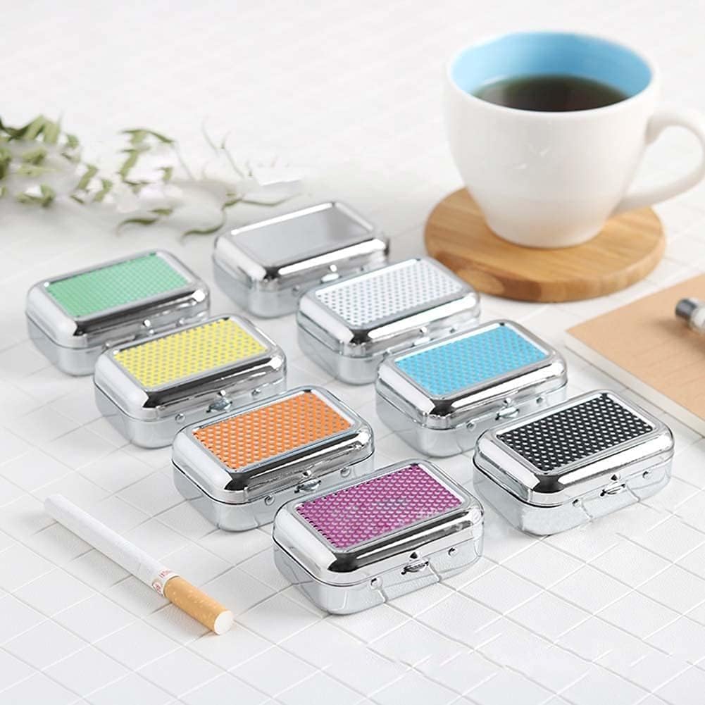 Mini Stainless Steel Ashtray with Lid -5