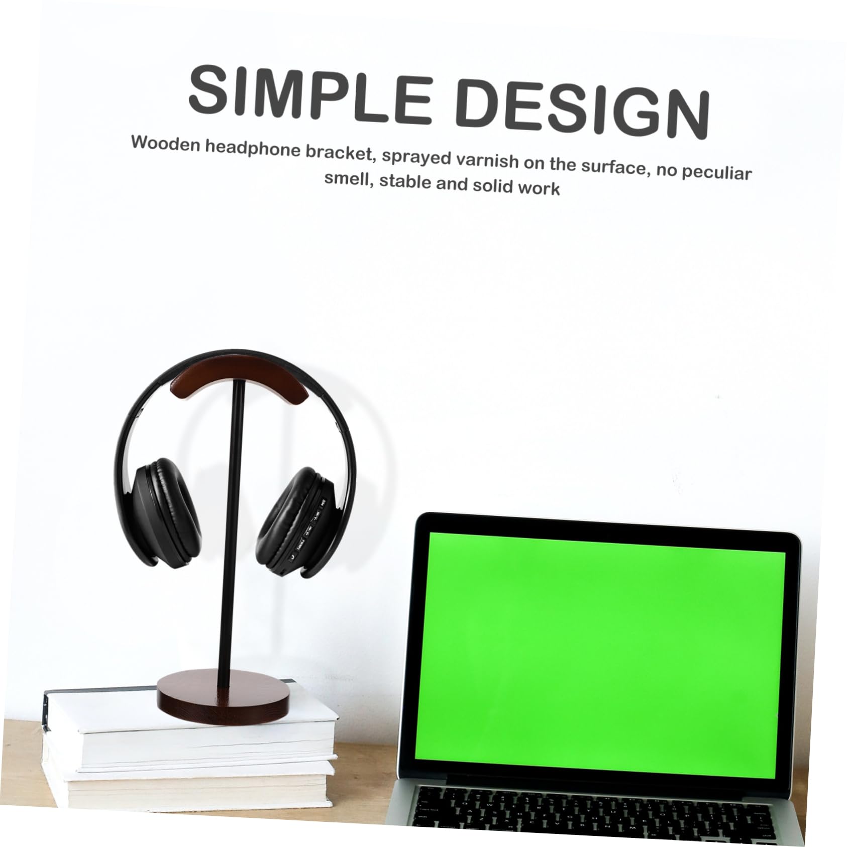 Supporto per Cuffie da Tavolo in Legno, Pratico e Versatile, Non Si Deforma Facilmente, per Headset e Headphone