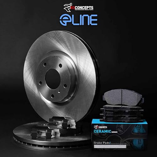 Miniatura 2 de R1 Concepts Kit de frenos y rotores traseros  Pastillas de freno traseras Rotores y pastillas de frenos  Pastillas y rotores de freno cerámicos  Kit