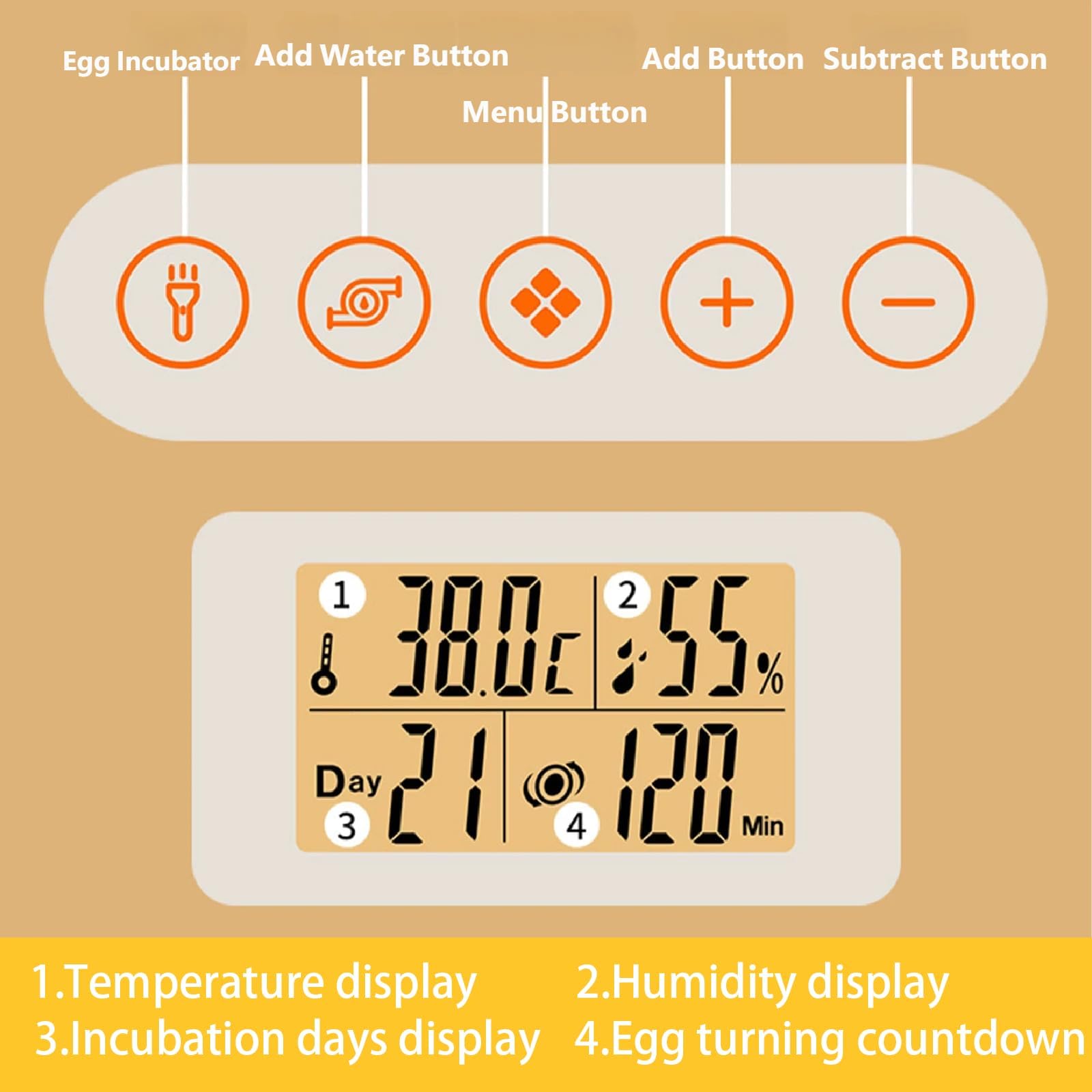 Incubadora de huevos para incubar huevos, volteador automático de huevos y control de humedad, ajuste de temperatura, para codornices de pollo, pato, escuela de granja