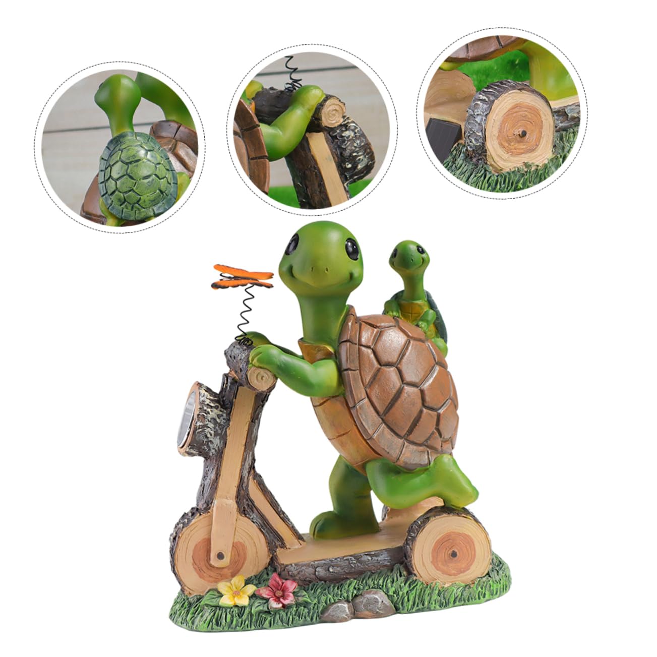 IMIKEYA Solarbetriebene Schildkröten-Lampe Für Außenbereich Dekorative Harz-gartenlampe Im Cartoon-Stil Energiesparend Automatisches Laden Für Gartenliebhaber