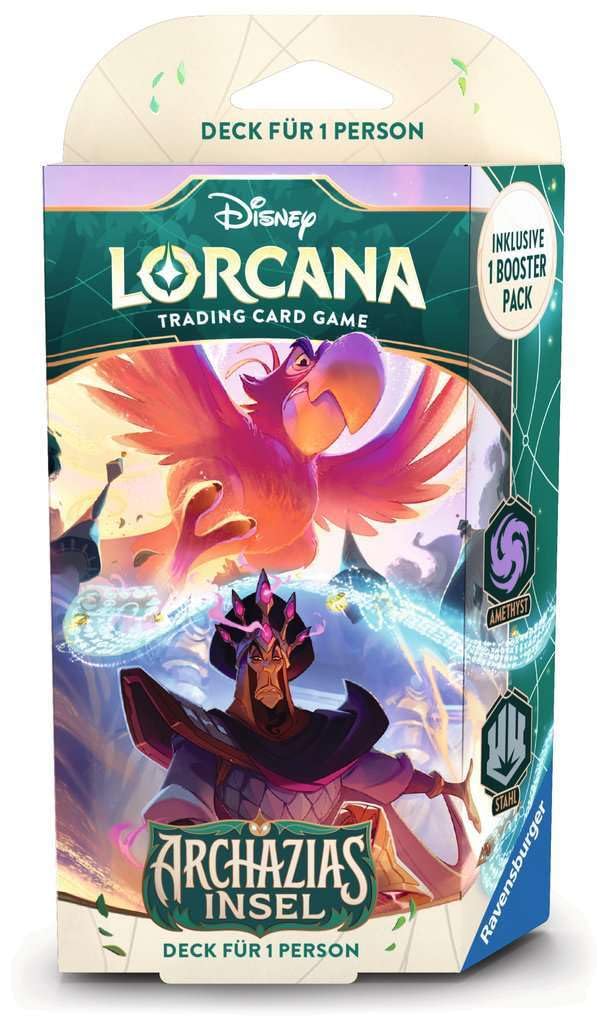 Ravensburger Disney Lorcana Jeu de Cartes à Collectionner : Île des Archazias – Deck A de démarrage (en Allemand)