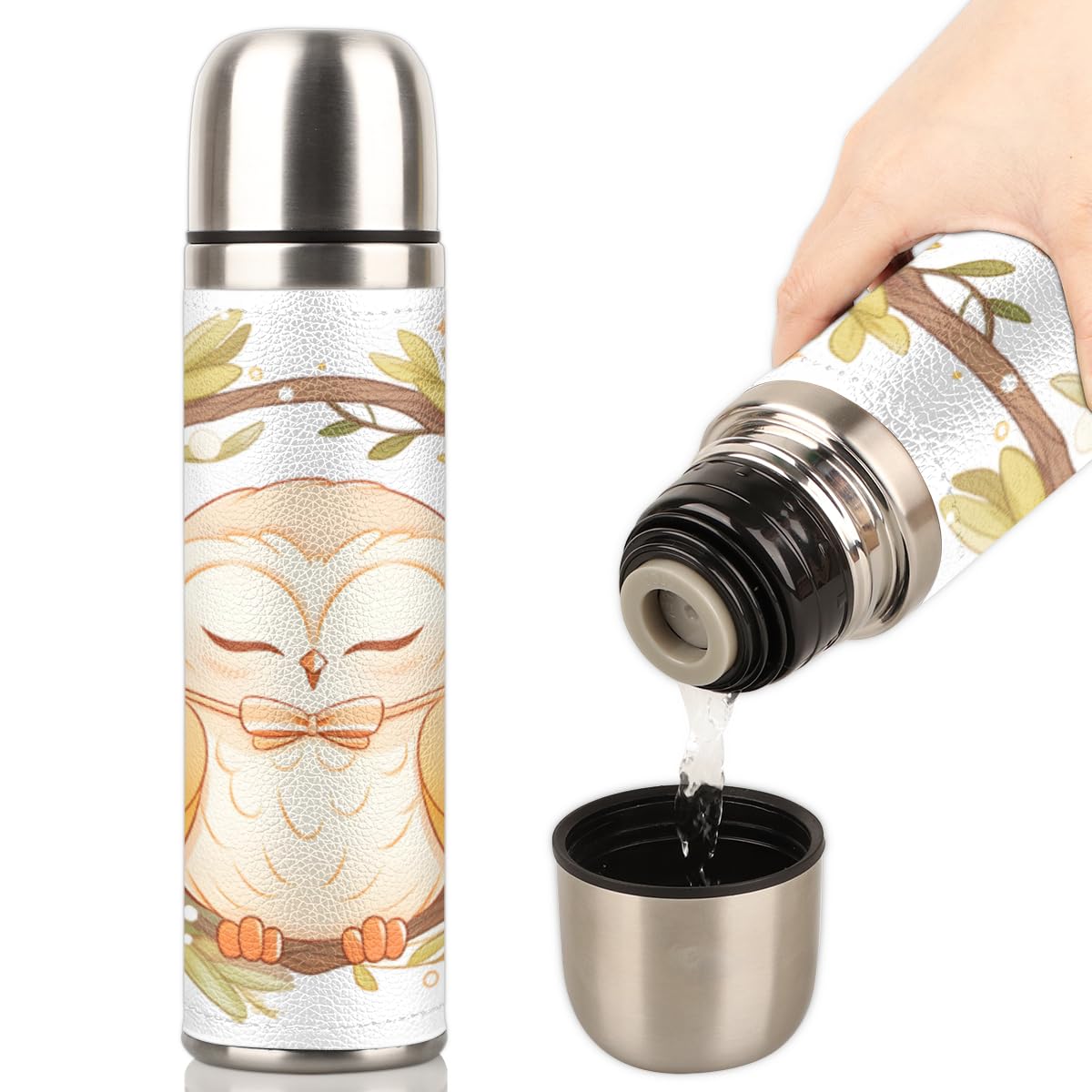 Amazon.com: Coffee Thermo, Cartoon Owl Water Bottle Thermo Bottle