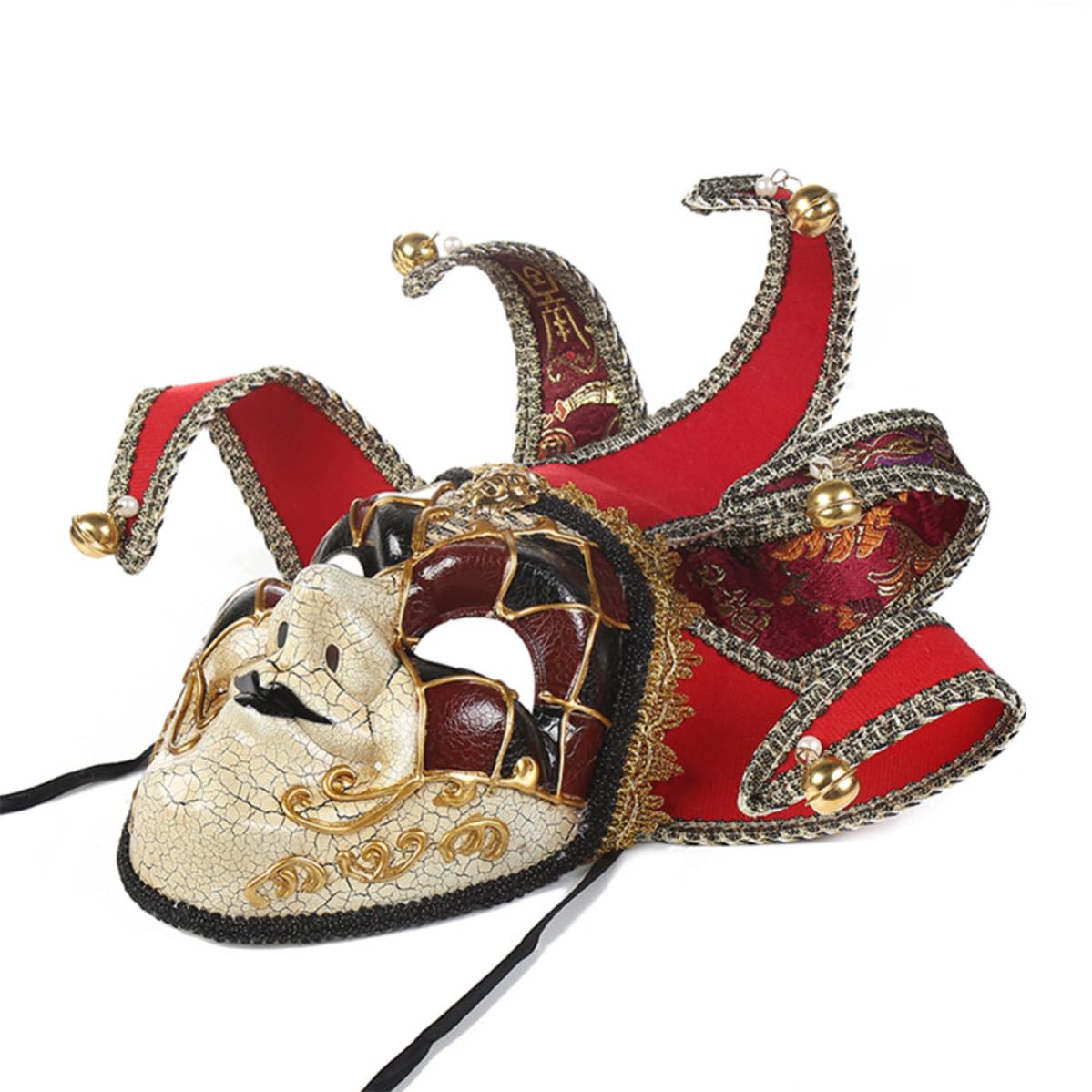 Máscara Veneciana de Cara Completa para Cosplay Diseño Vintage, Material Plástico y Tela, Cómoda de Usar para Representaciones y Exhibiciones
