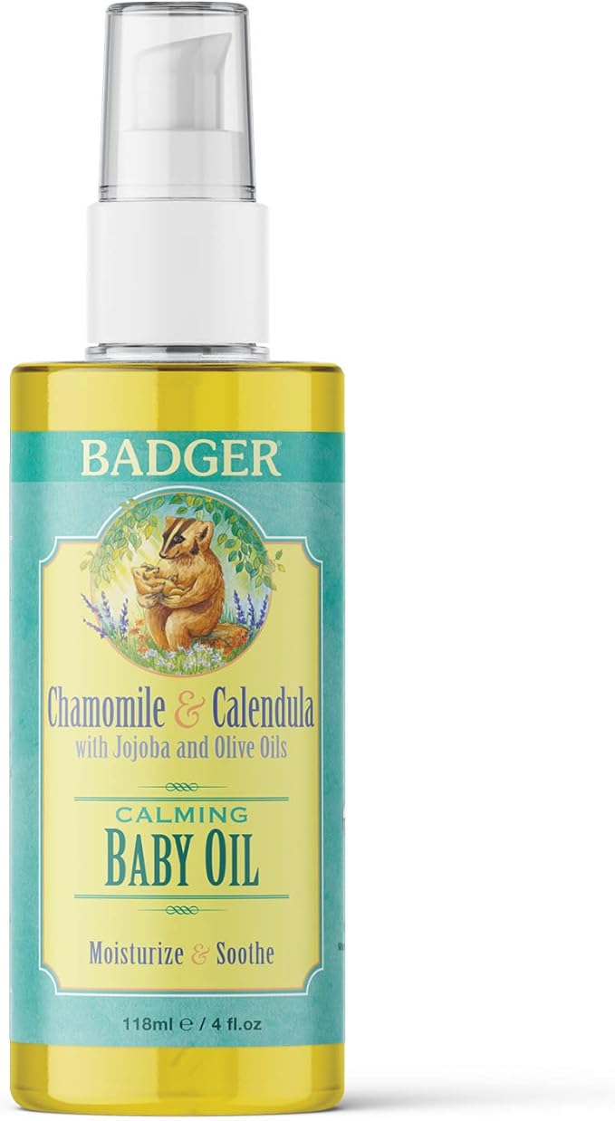 Badger Baby Oil, Chamomile & Calendula, Organic Baby Oil