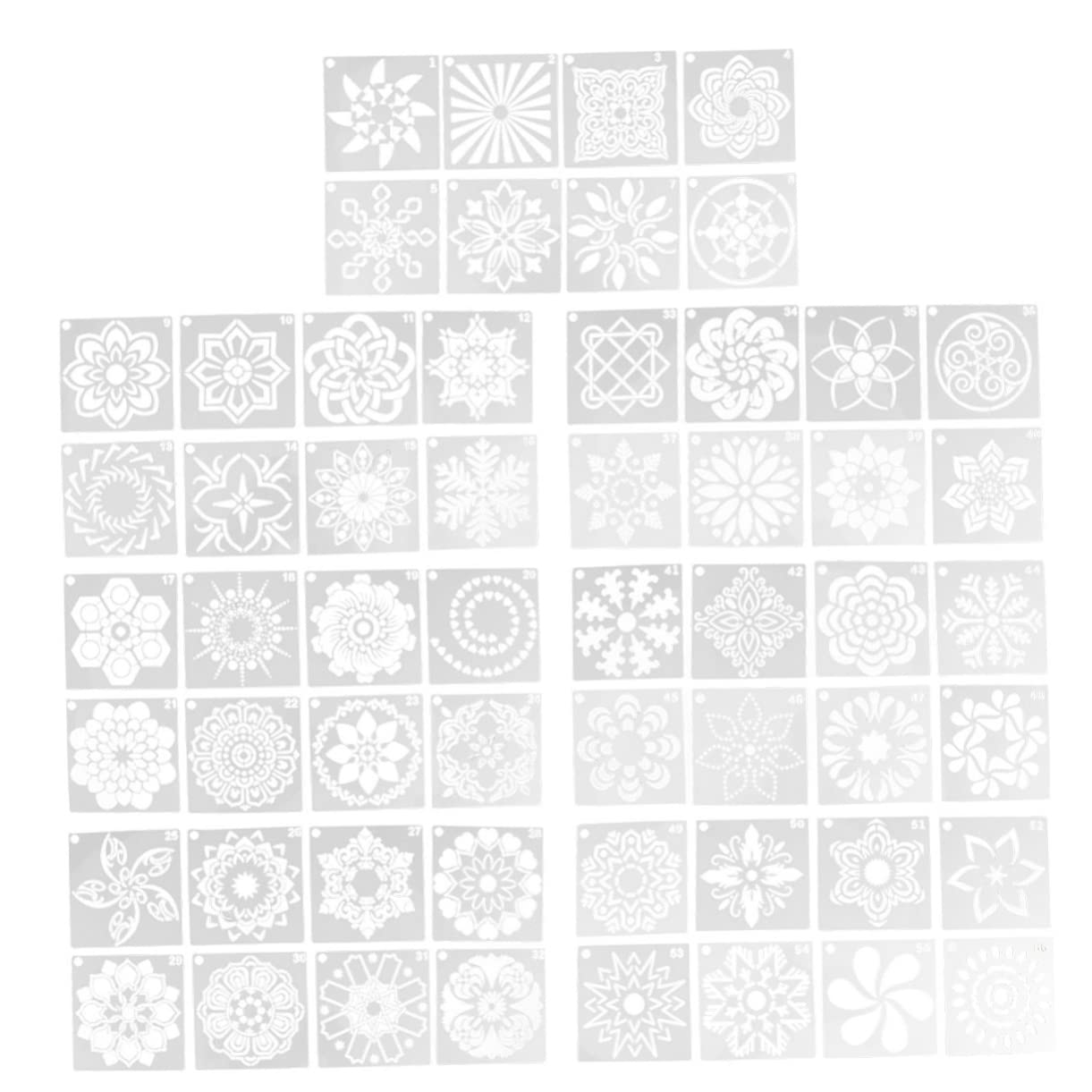 VILLCASE 112stücke Teiliges Mandala Schablonen Set Wiederverwendbare Malvorlagen Für Kreative Projekte Und Wandgestaltung Kunsthandwerk Schablonen Für Dekoration Und Malerei