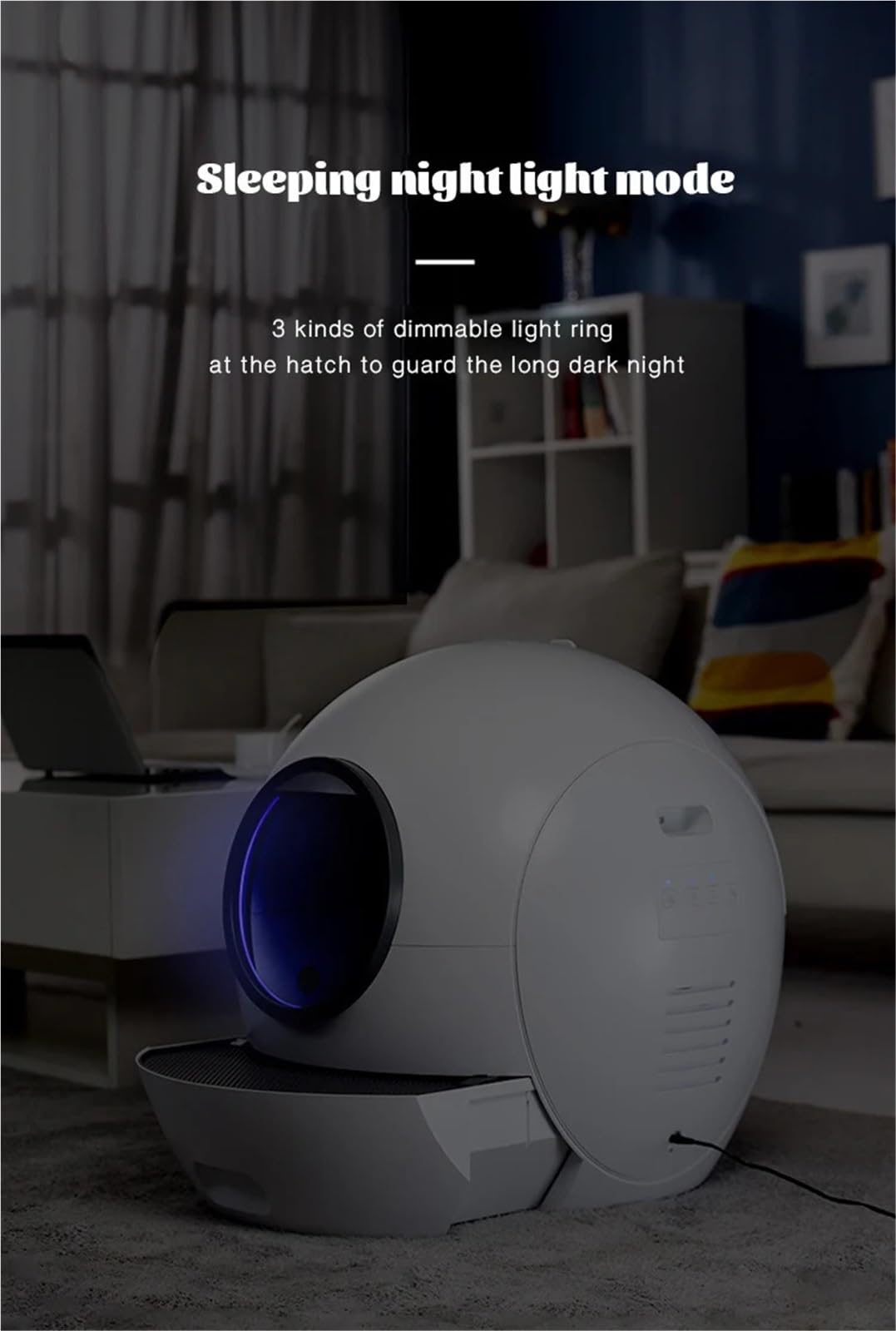 Lettiera per Gatti, Cassetta igienica autopulente, Intelligente, Automatica, con Controllo di Sicurezza a induzione, per più Gatti.