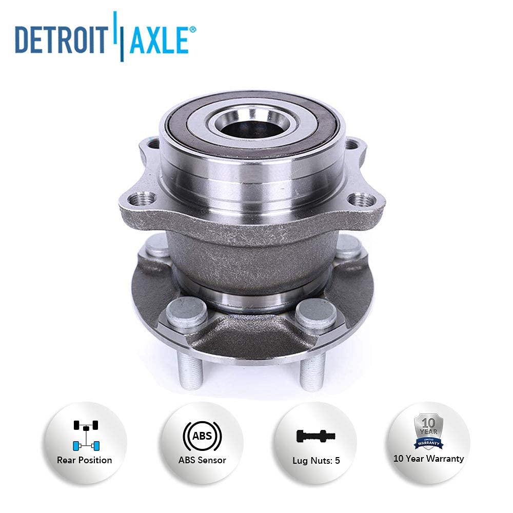 センターバレー 新品 Detroit Axle 4WD Front Rear Wheel Bearing and Hub Assembly