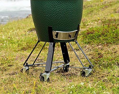 Dracarys Medium Big Green Egg Nest,Big Green Egg Accessories,Stand for Big Green Egg,Grill Rolling Nest with Heavy Duty Locking Caster Wheels Powder Coated Steel for Medium Big Green Egg