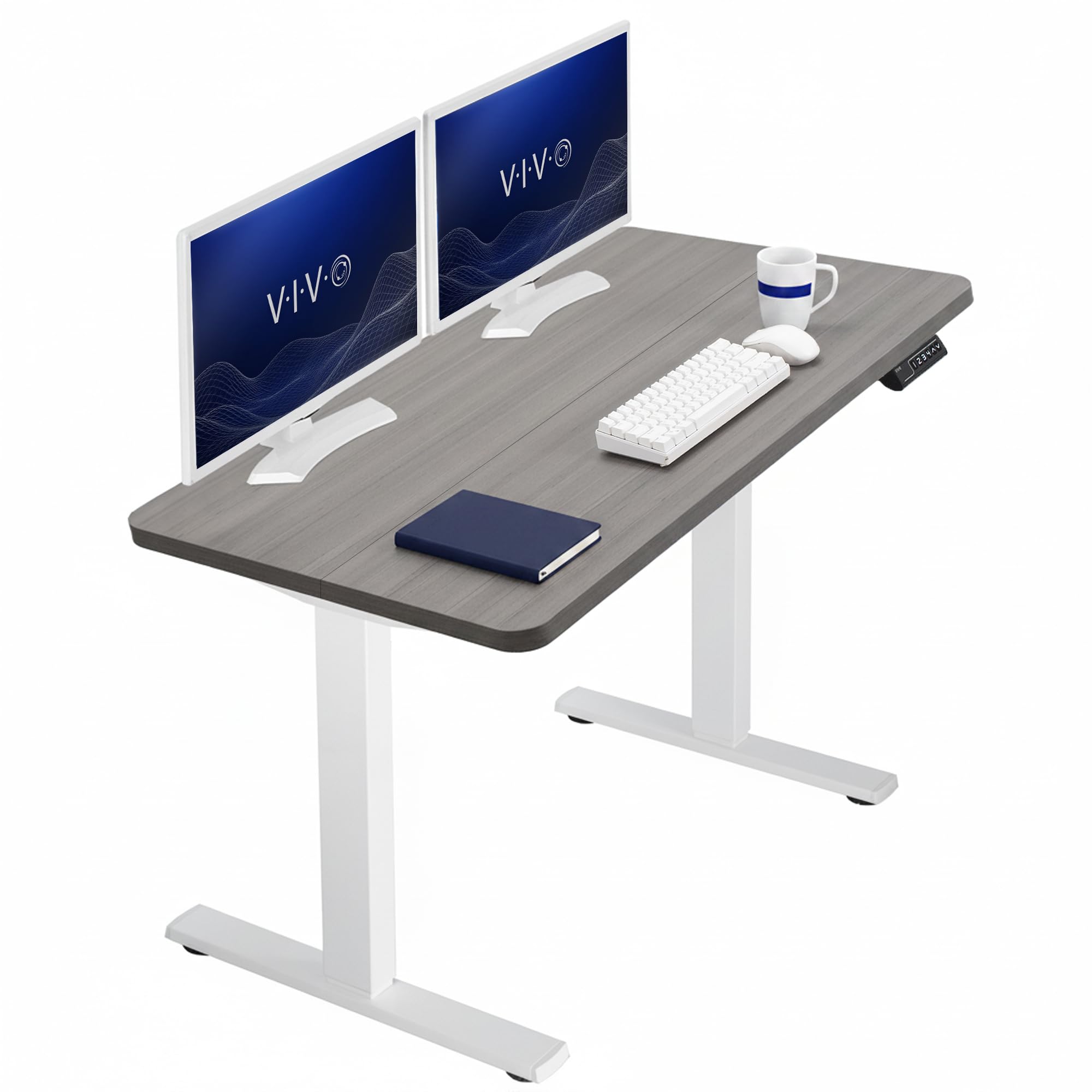 VIVO Dark Gray 43 x 24 in Standing Desk, DESK-KIT-1W4G
