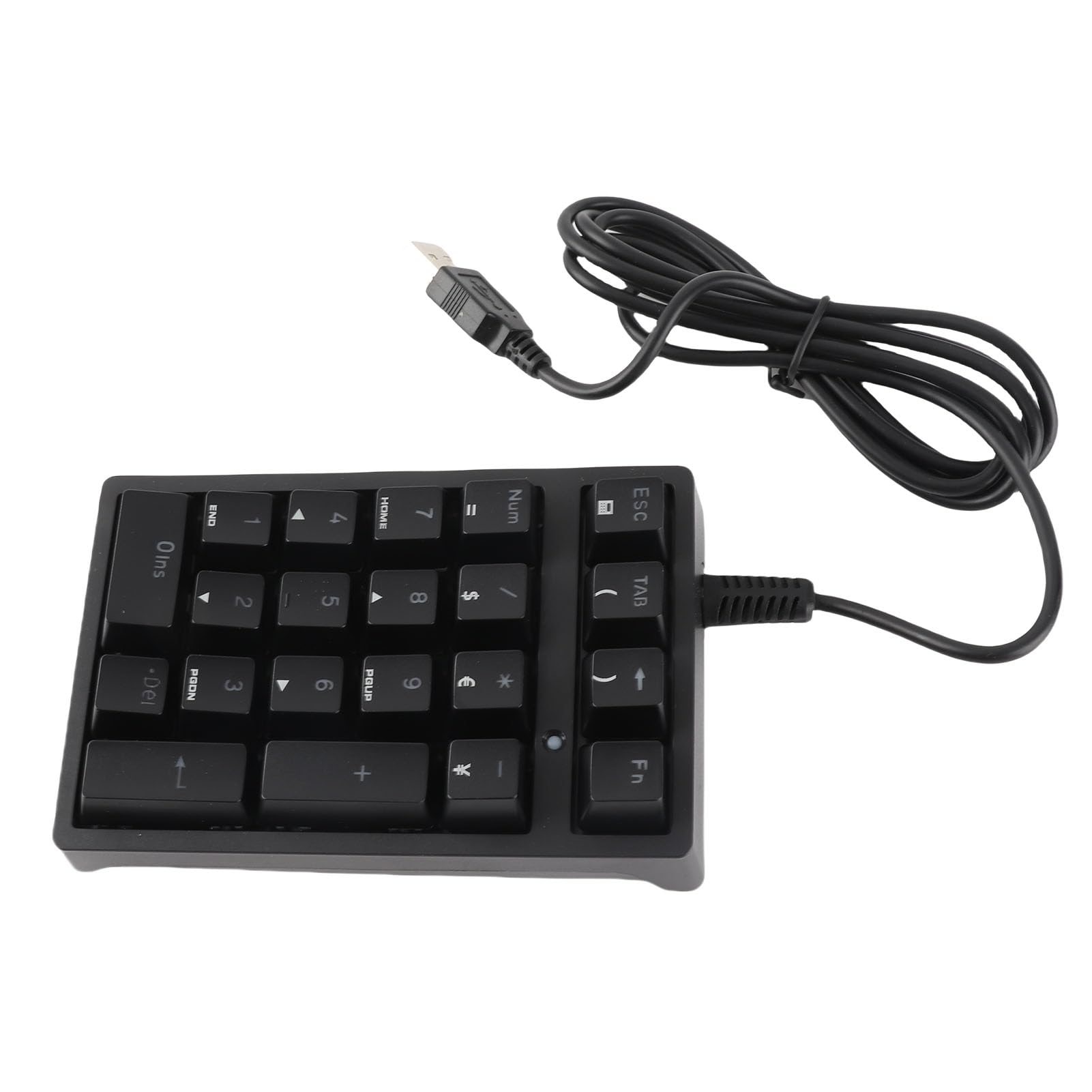 Numeriek Toetsenbord, Bedraad 21 Toetsen Blauwe Schakelaar Mechanisch Toetsenbord Kleur LED USB Draagbaar K21 Ergonomisch Numpad voor Laptop PC Computer