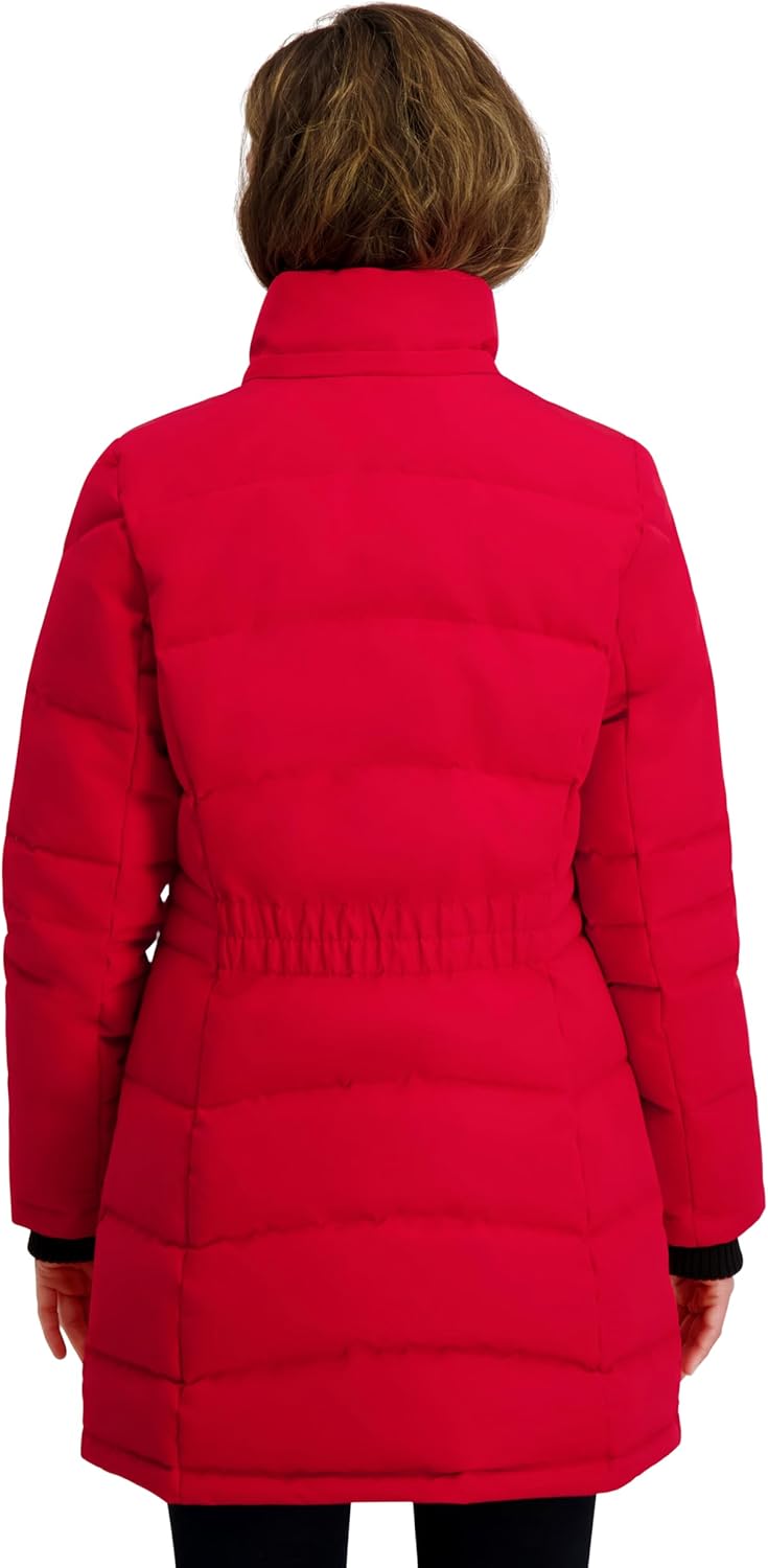 Nautica Women's Mist Heavyweight Winter Coat– Puffer Jacket With Detachable Faux Fur Hood