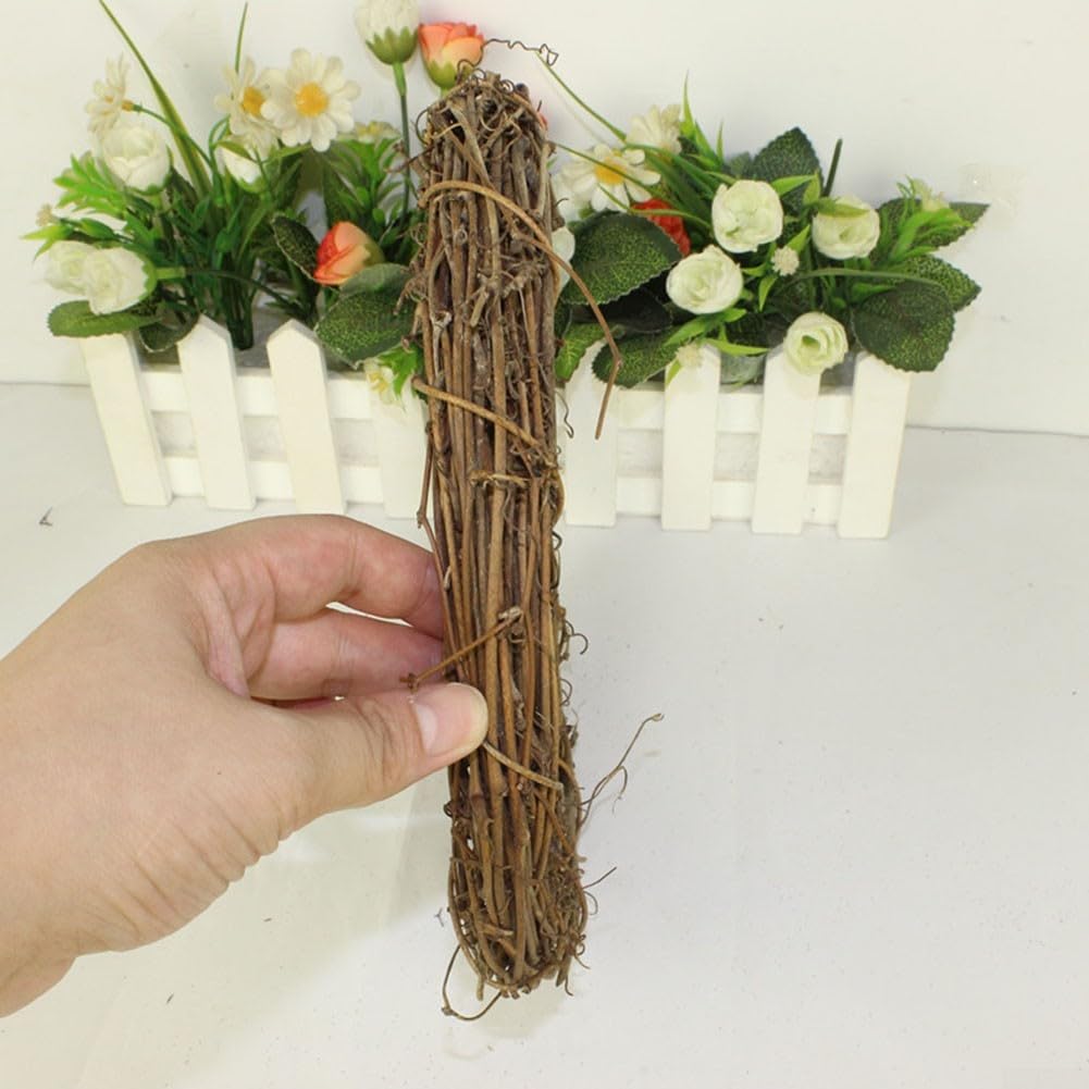 Beavorty Anello In Rattan Naturale Per Decorazione Natalizia - Ghirlanda Essiccata Per Interni, Feste, Ciondolo Fai Da Te (30 Cm)
