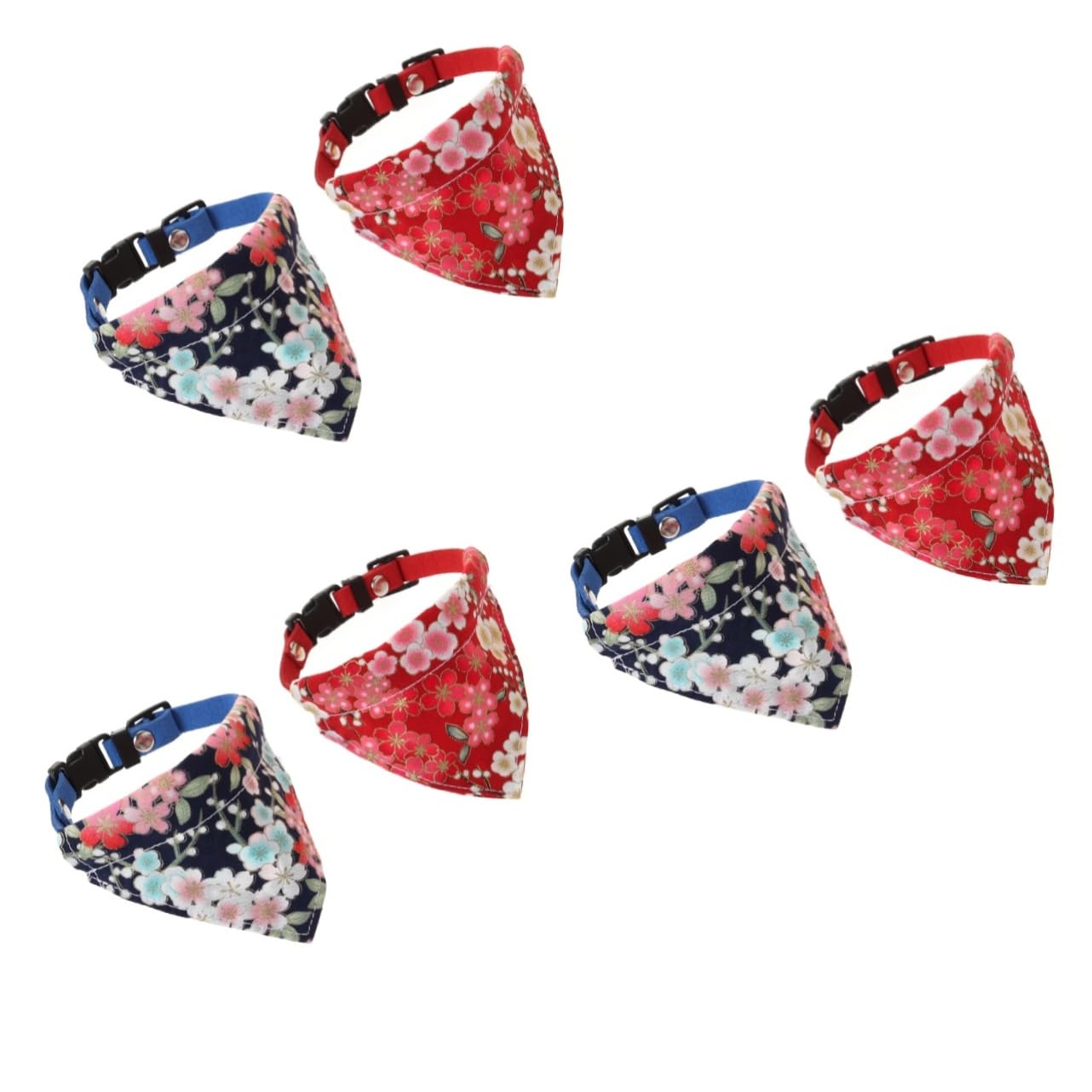 YARNOW 6pièces Collier Bandana pour Chien Réglable avec Motif Floral Et Accessoires Animaux