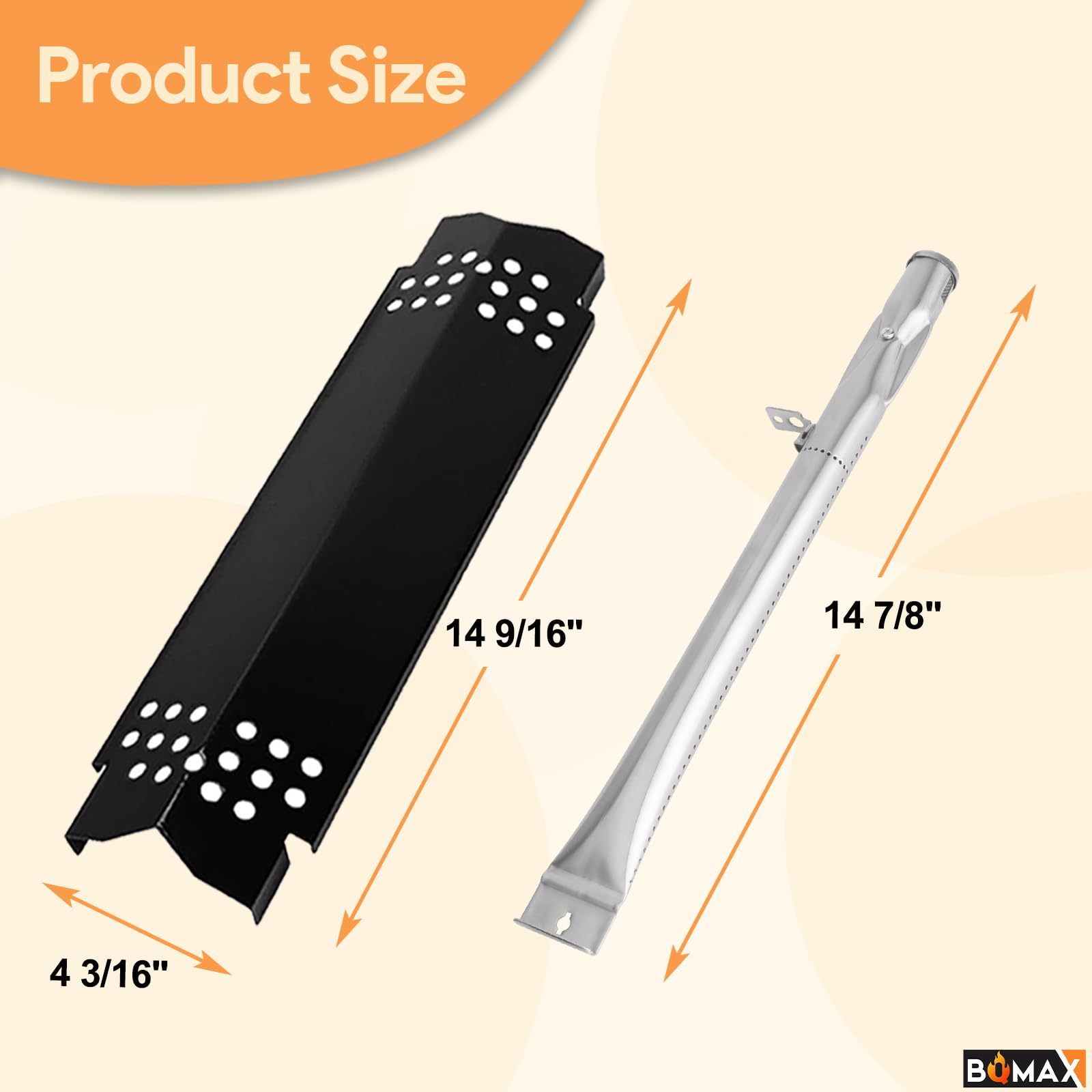 BQMAX Componenti per griglia Nexgrill a 4 fuochi 720-0830X 720-0830XF 720