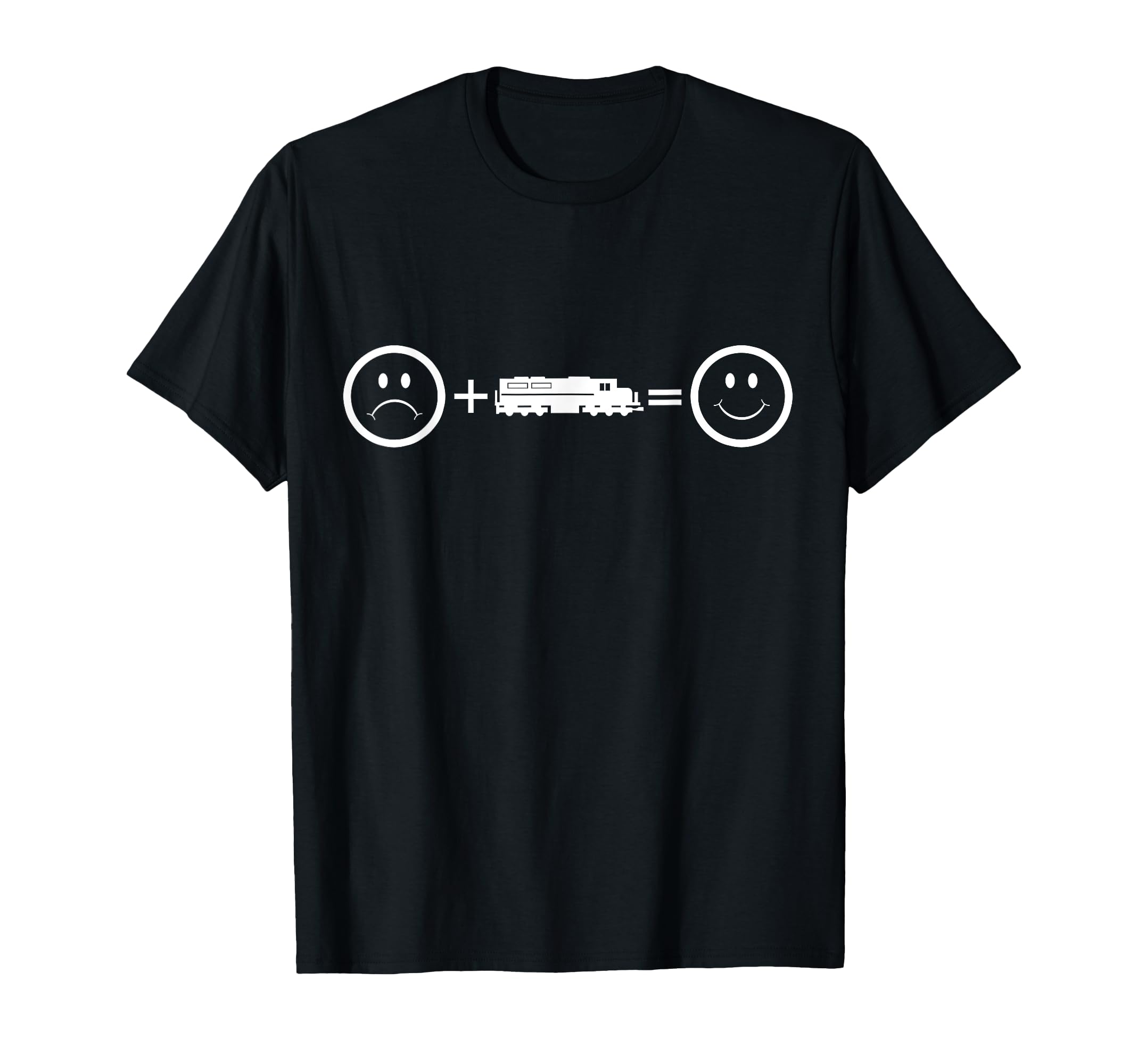 Toy Trains Equals Happy HO Scale Model Trains Conductor T-Shirt