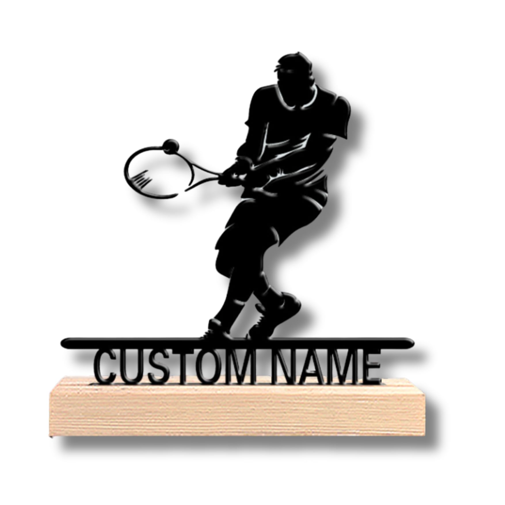 Statue de tennis personnalisée métal pour remplacer le trophée classique