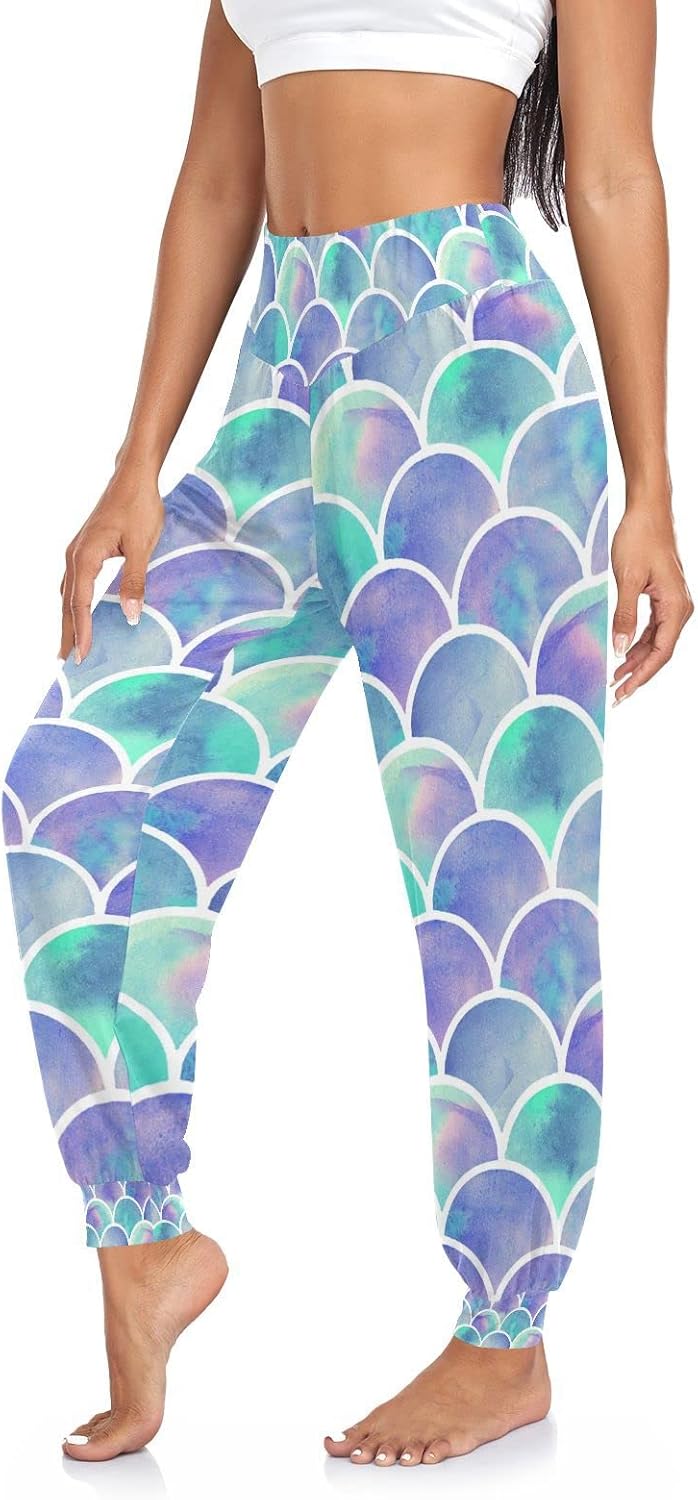 Aflyko Women Boho Trousers Comfy Sweatpants Yoga Urban Dance Workout Pants S-2XL