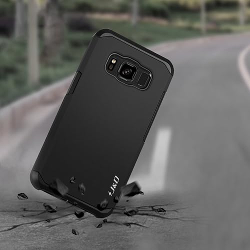Miniatura 8 de J&D Funda compatible con Galaxy S8 Active, resistente de doble capa híbrida a prueba de golpes, funda protectora resistente para Samsung Galaxy S8